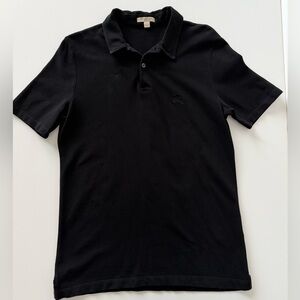 Burberry Black Polo Cotton Piqué Shirt Size M